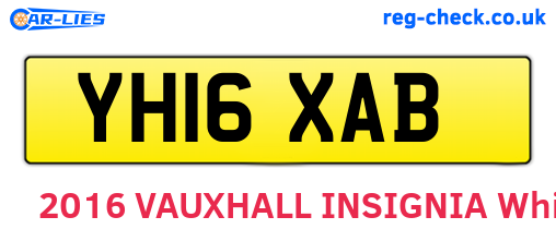 YH16XAB are the vehicle registration plates.