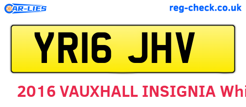YR16JHV are the vehicle registration plates.