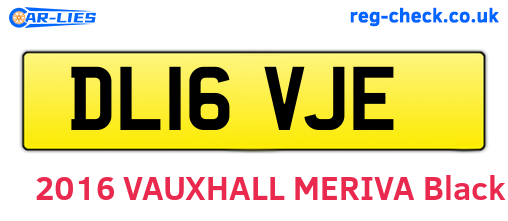 DL16VJE are the vehicle registration plates.