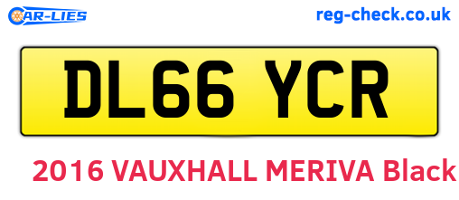 DL66YCR are the vehicle registration plates.