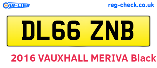 DL66ZNB are the vehicle registration plates.