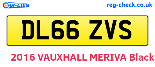 DL66ZVS are the vehicle registration plates.