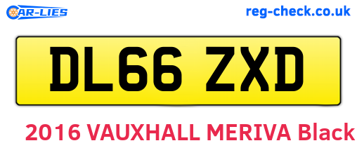 DL66ZXD are the vehicle registration plates.
