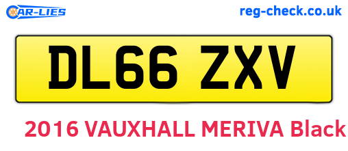 DL66ZXV are the vehicle registration plates.