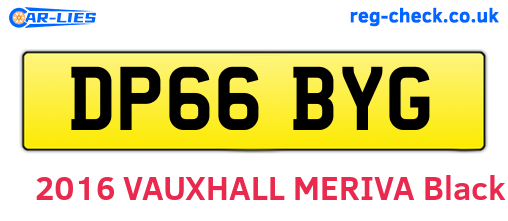 DP66BYG are the vehicle registration plates.