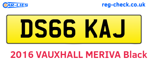 DS66KAJ are the vehicle registration plates.
