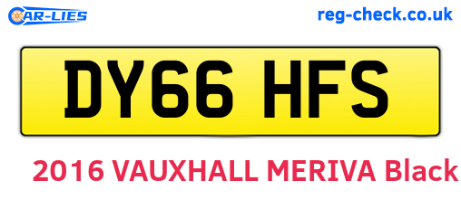 DY66HFS are the vehicle registration plates.