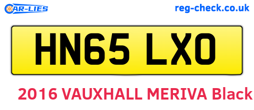 HN65LXO are the vehicle registration plates.