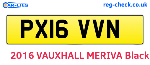 PX16VVN are the vehicle registration plates.
