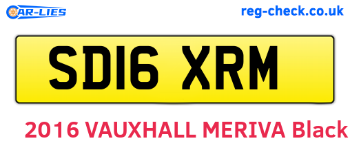 SD16XRM are the vehicle registration plates.