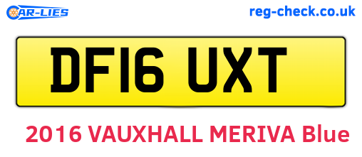 DF16UXT are the vehicle registration plates.