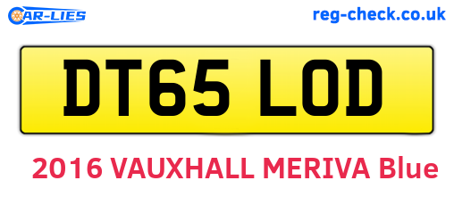 DT65LOD are the vehicle registration plates.