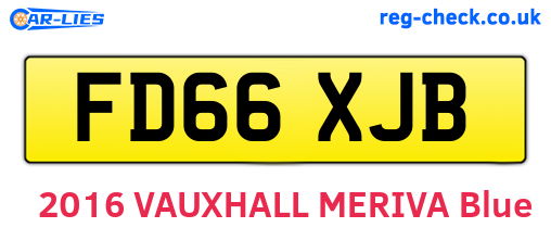 FD66XJB are the vehicle registration plates.