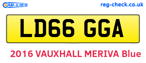 LD66GGA are the vehicle registration plates.