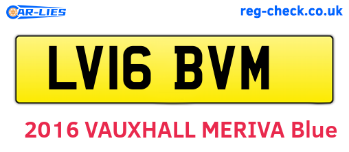 LV16BVM are the vehicle registration plates.