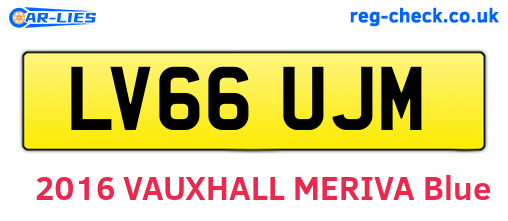 LV66UJM are the vehicle registration plates.
