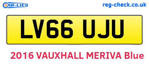 LV66UJU are the vehicle registration plates.