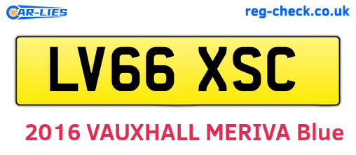 LV66XSC are the vehicle registration plates.