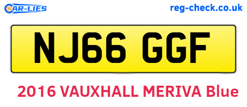 NJ66GGF are the vehicle registration plates.