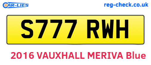 S777RWH are the vehicle registration plates.