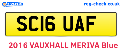 SC16UAF are the vehicle registration plates.