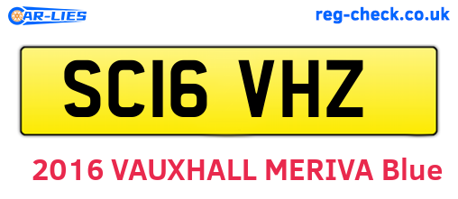 SC16VHZ are the vehicle registration plates.