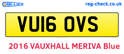 VU16OVS are the vehicle registration plates.