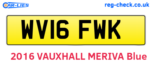 WV16FWK are the vehicle registration plates.