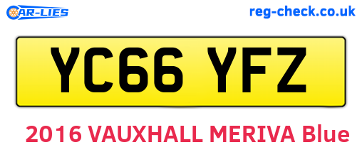 YC66YFZ are the vehicle registration plates.