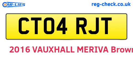 CT04RJT are the vehicle registration plates.