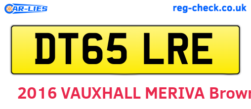 DT65LRE are the vehicle registration plates.