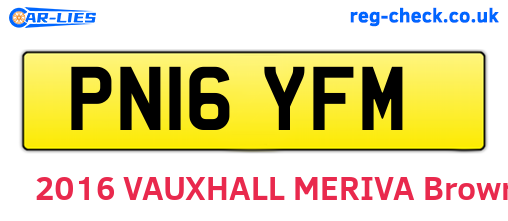 PN16YFM are the vehicle registration plates.