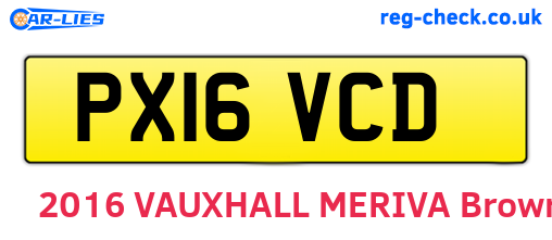 PX16VCD are the vehicle registration plates.