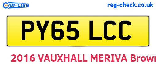 PY65LCC are the vehicle registration plates.