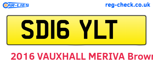 SD16YLT are the vehicle registration plates.