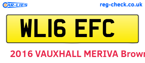 WL16EFC are the vehicle registration plates.