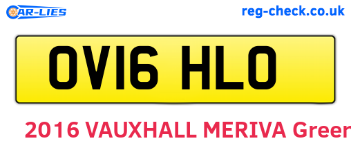OV16HLO are the vehicle registration plates.