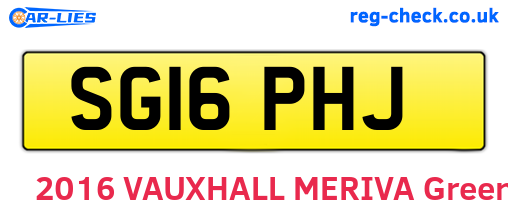 SG16PHJ are the vehicle registration plates.