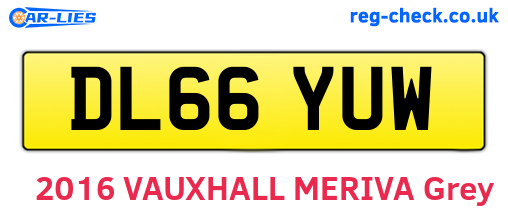 DL66YUW are the vehicle registration plates.