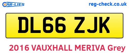 DL66ZJK are the vehicle registration plates.