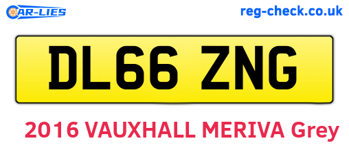 DL66ZNG are the vehicle registration plates.