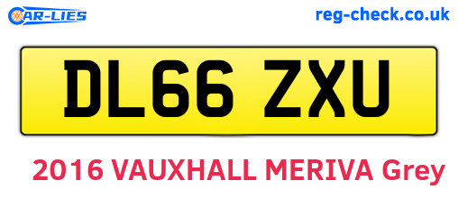 DL66ZXU are the vehicle registration plates.