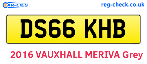 DS66KHB are the vehicle registration plates.