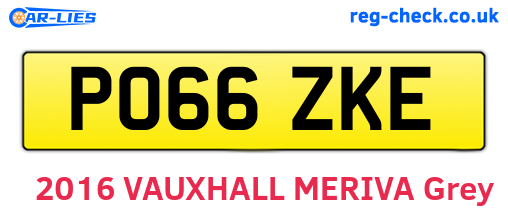 PO66ZKE are the vehicle registration plates.
