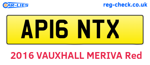 AP16NTX are the vehicle registration plates.