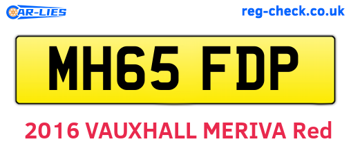 MH65FDP are the vehicle registration plates.