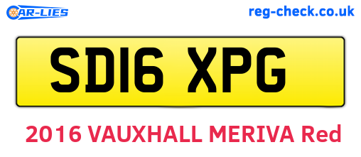 SD16XPG are the vehicle registration plates.
