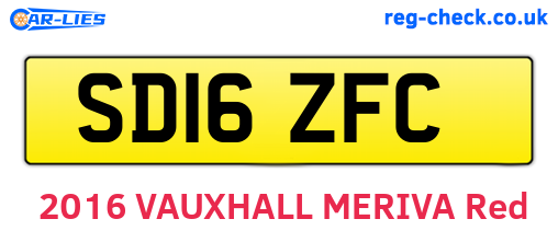 SD16ZFC are the vehicle registration plates.
