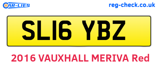 SL16YBZ are the vehicle registration plates.