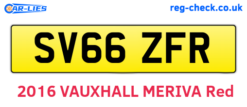 SV66ZFR are the vehicle registration plates.